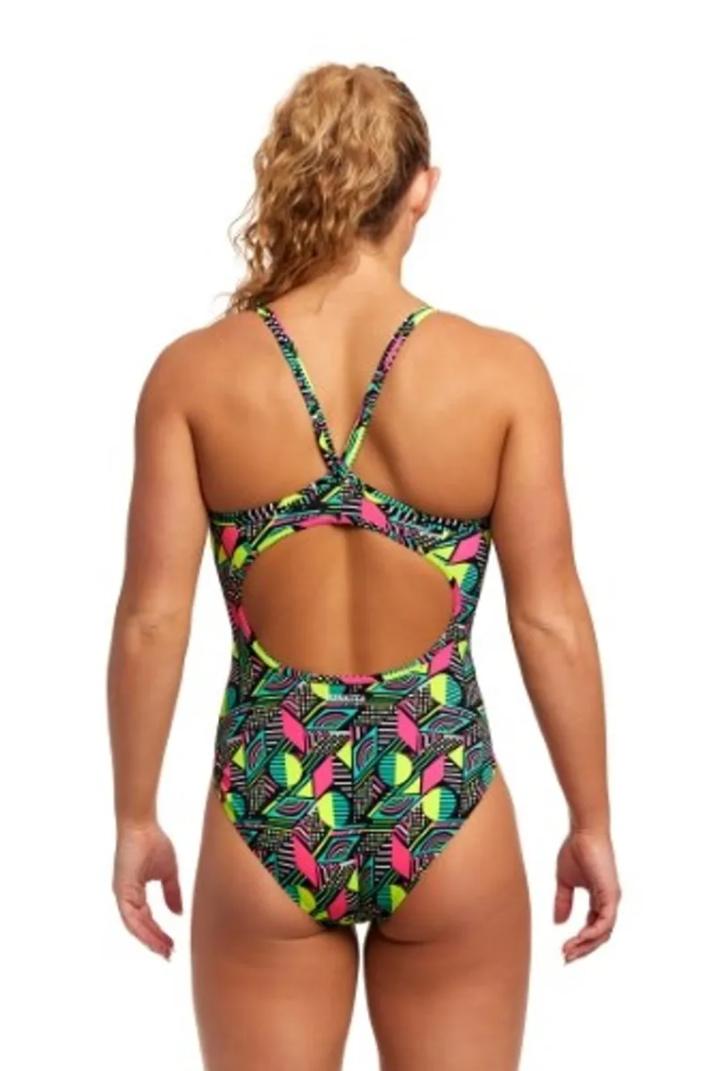 Funkita Ladies Diamond Back One Piece Dot Matrix-2